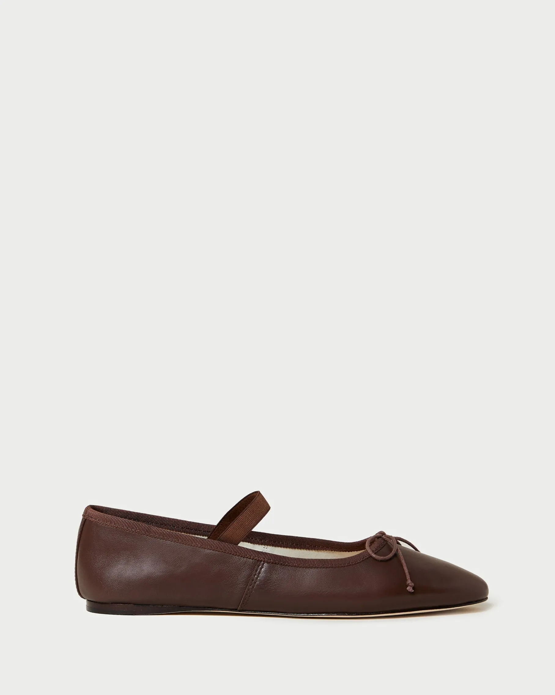 Leonie Chocolate Leather Ballet Flat