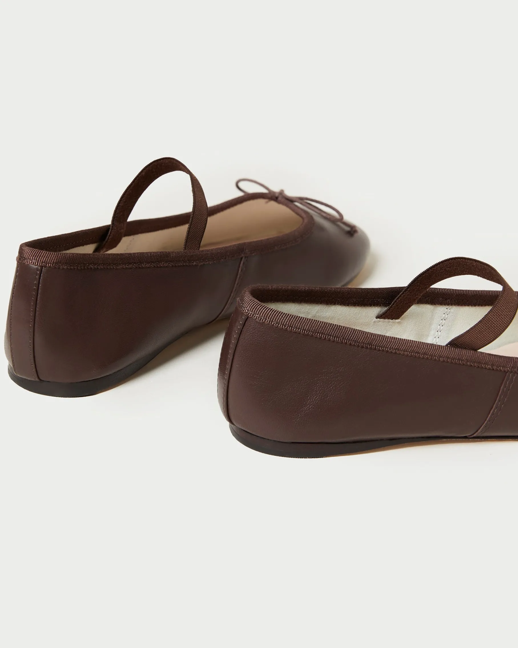 Leonie Chocolate Leather Ballet Flat