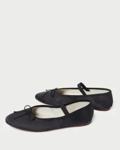 Leonie Chocolate Satin Ballet Flat