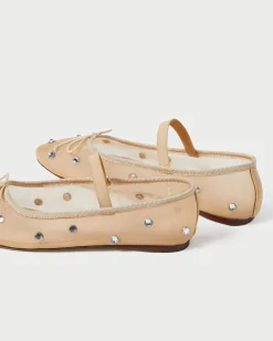 Leonie Chocolate Satin Ballet Flat