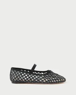 Leonie Cream/Crystal Ballet Flat