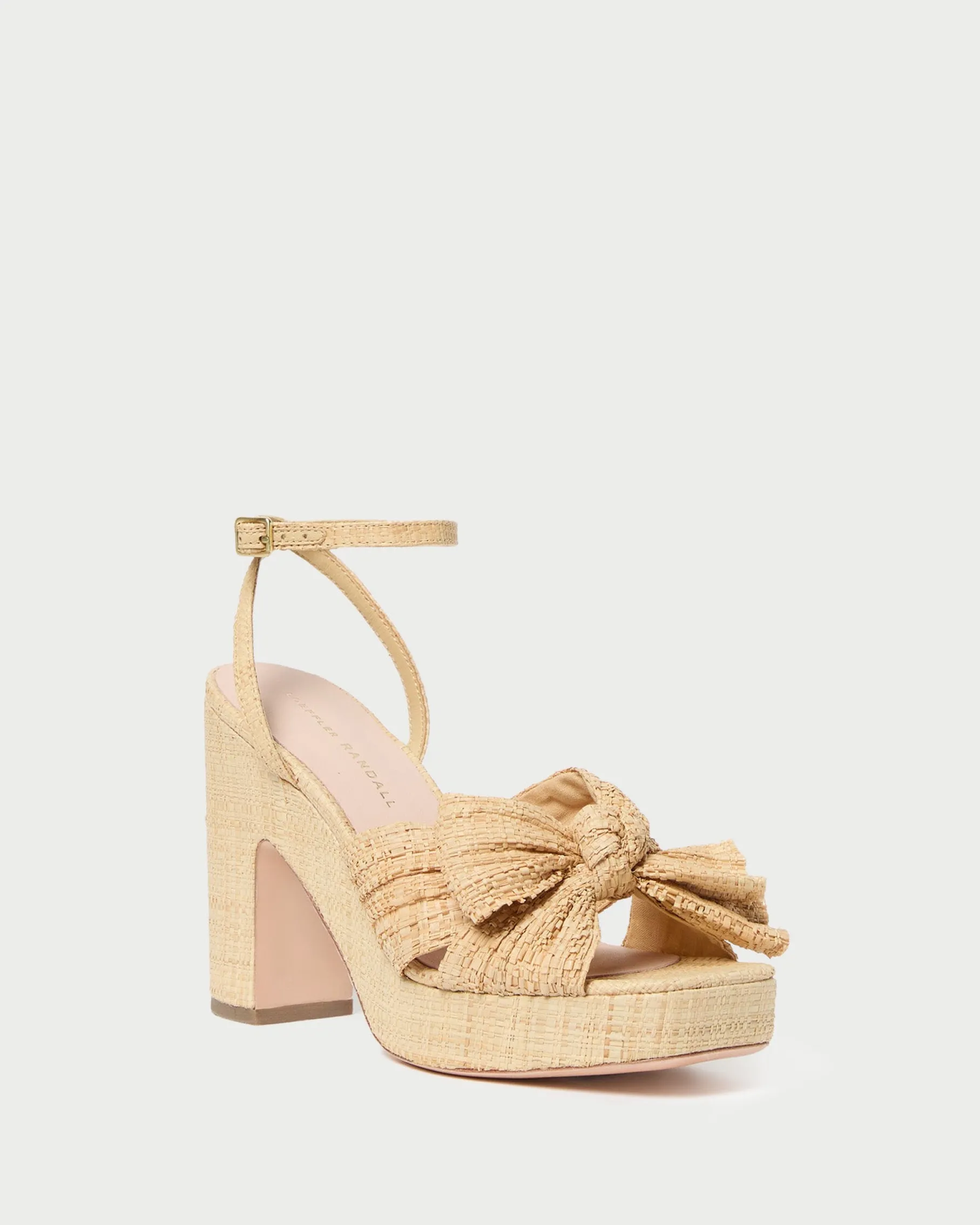 Lucia Natural Pleated Bow Platform