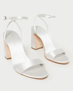 Malia Cream Curved-Heel Sandal