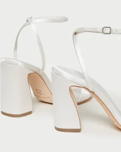 Malia Cream Curved-Heel Sandal