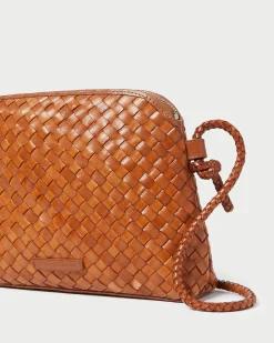 Mallory Timber Brown Woven Crossbody