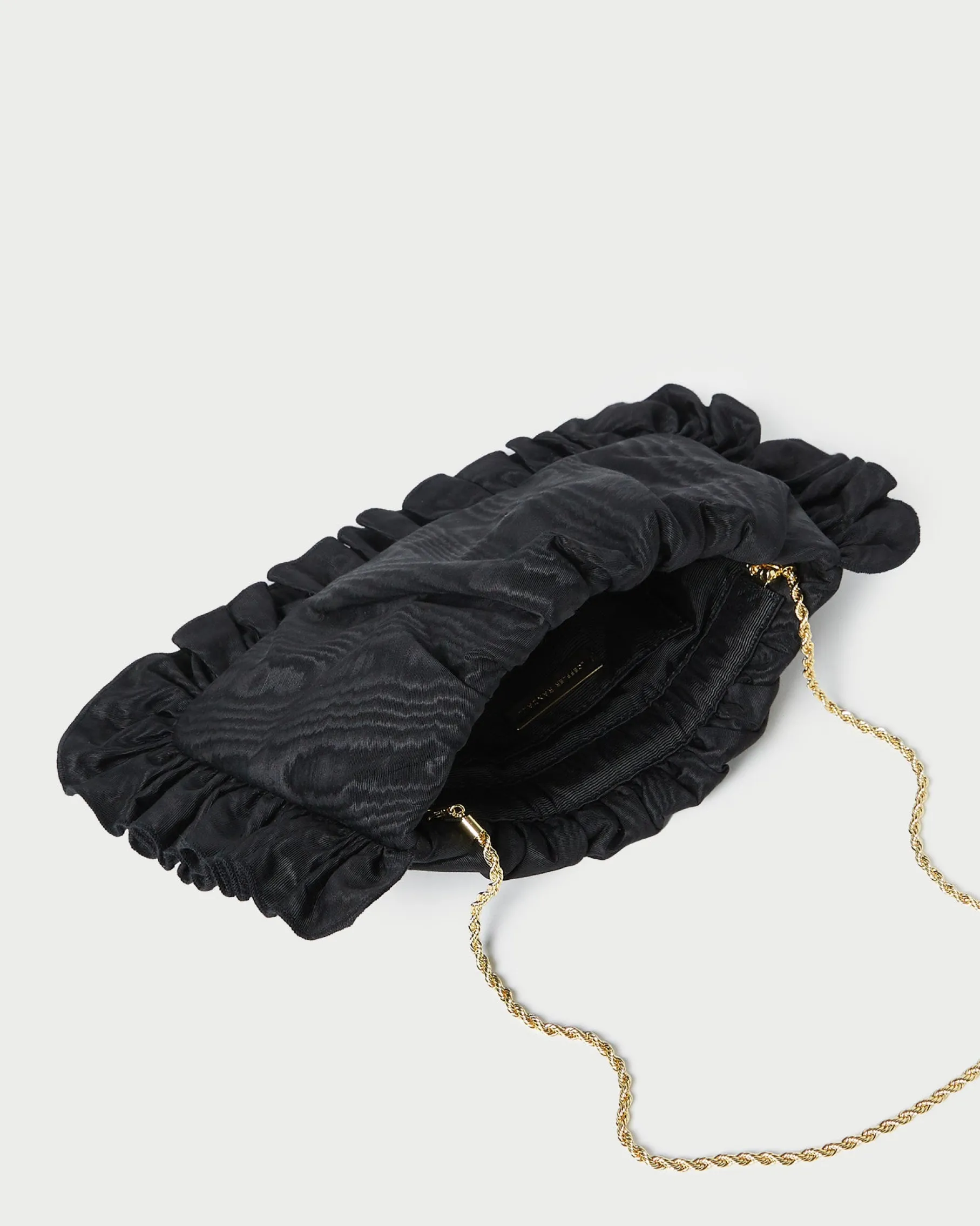 Mavis Natural Raffia Ruffle Clutch