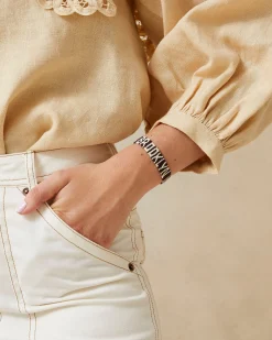 Mayan Hands Navy Mama Bracelet