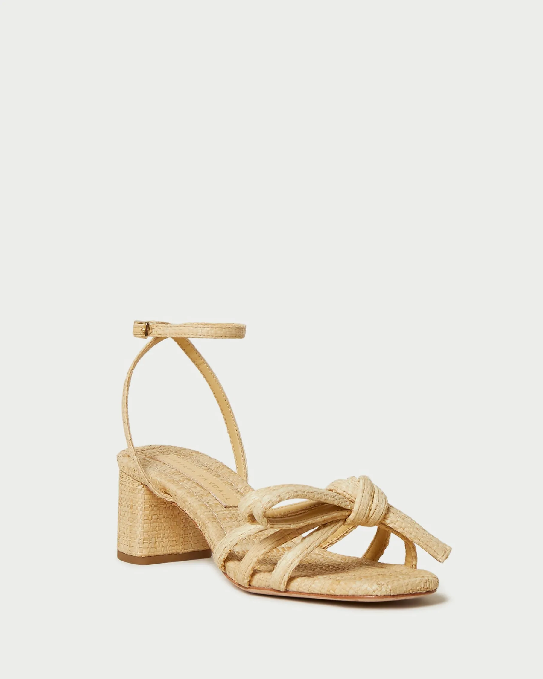Mikel Blue Bow Mid-Heel Sandal
