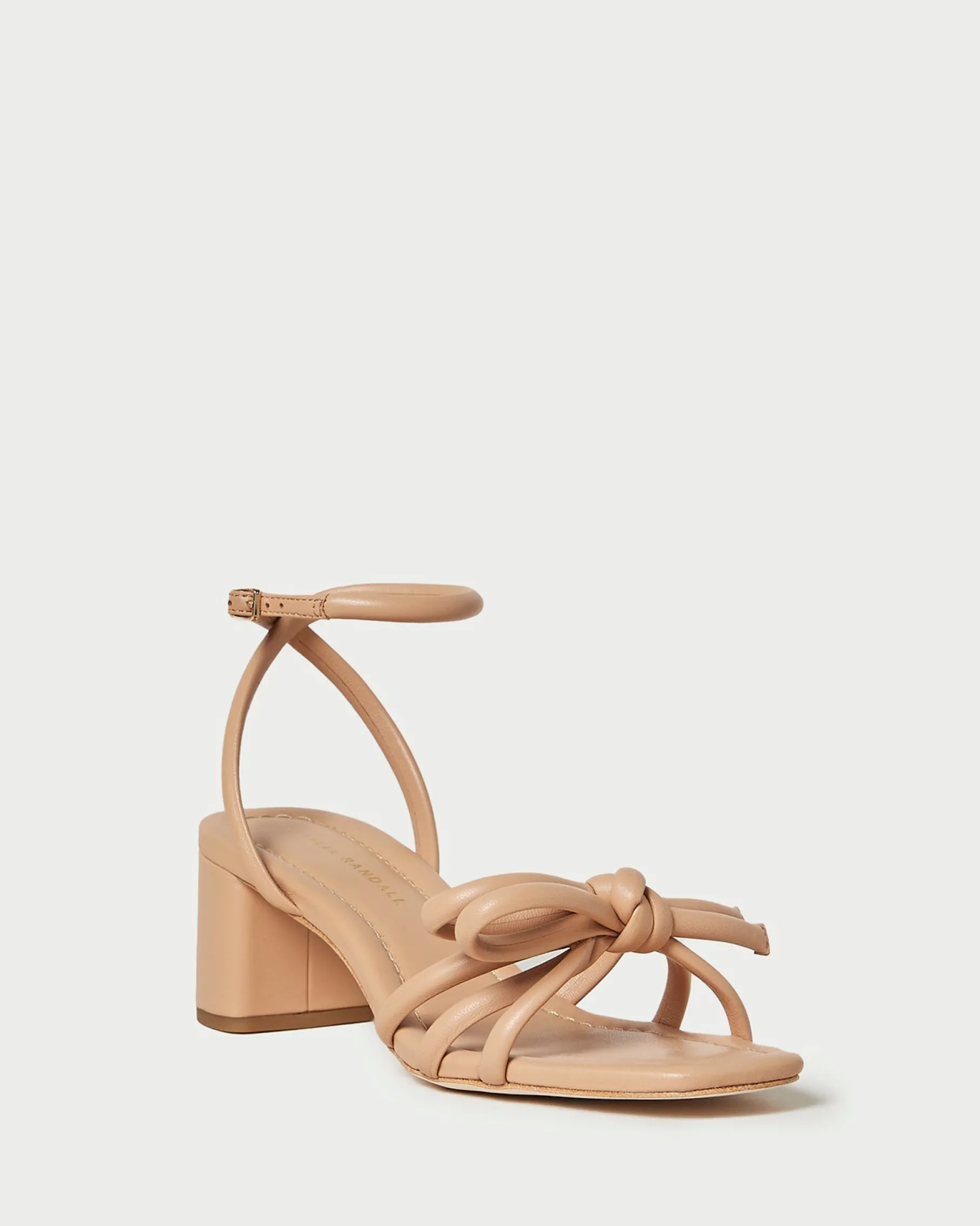 Mikel Cappuccino Bow Mid-Heel Sandal