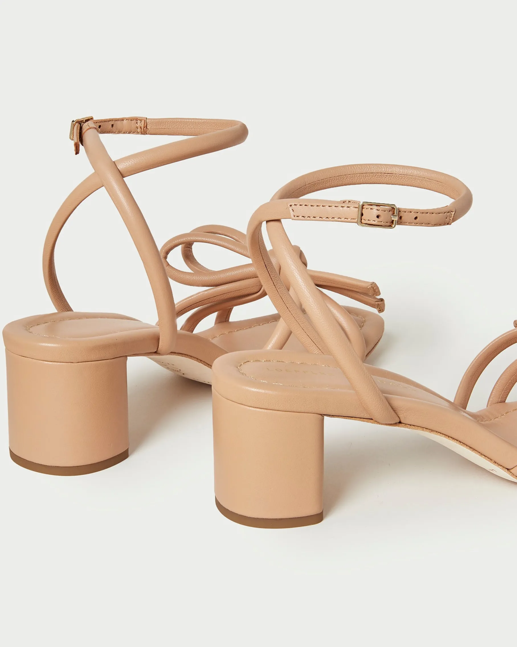 Mikel Cappuccino Bow Mid-Heel Sandal