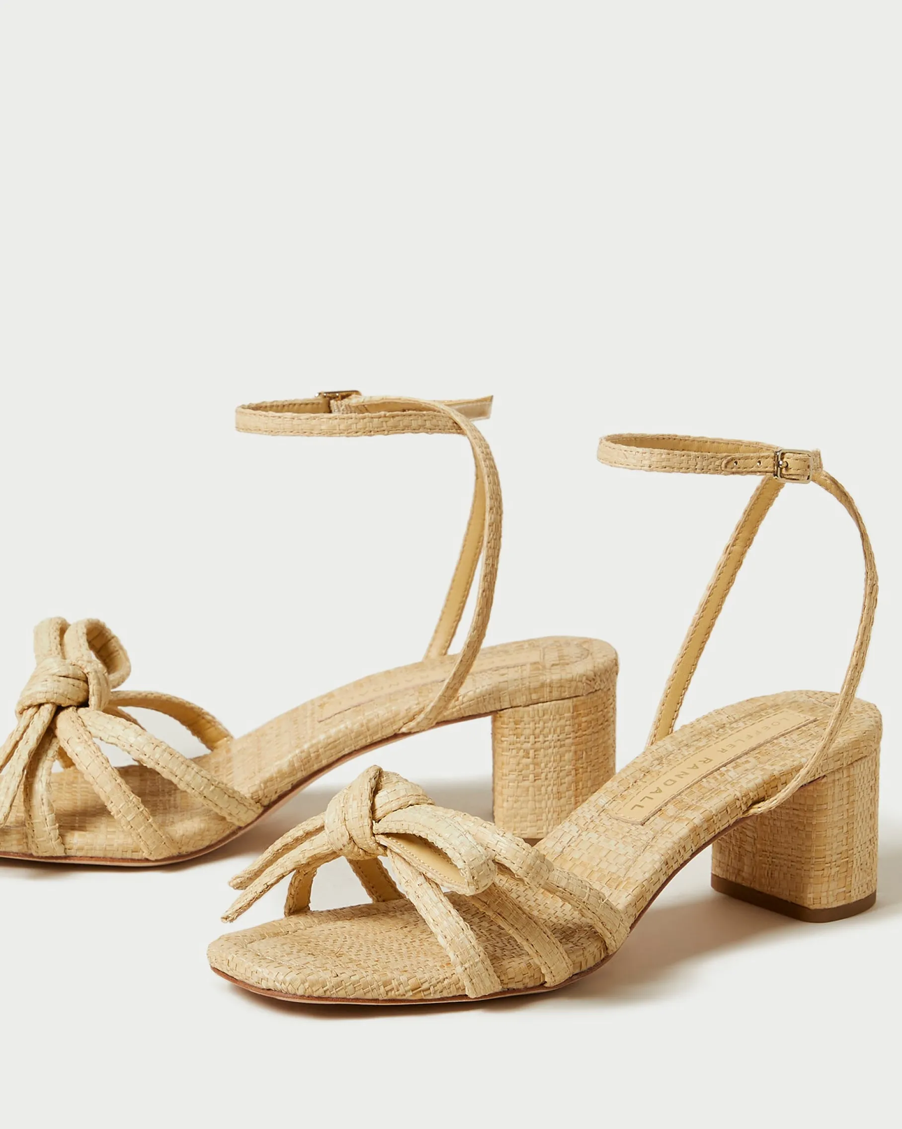 Mikel Cappuccino Bow Mid-Heel Sandal