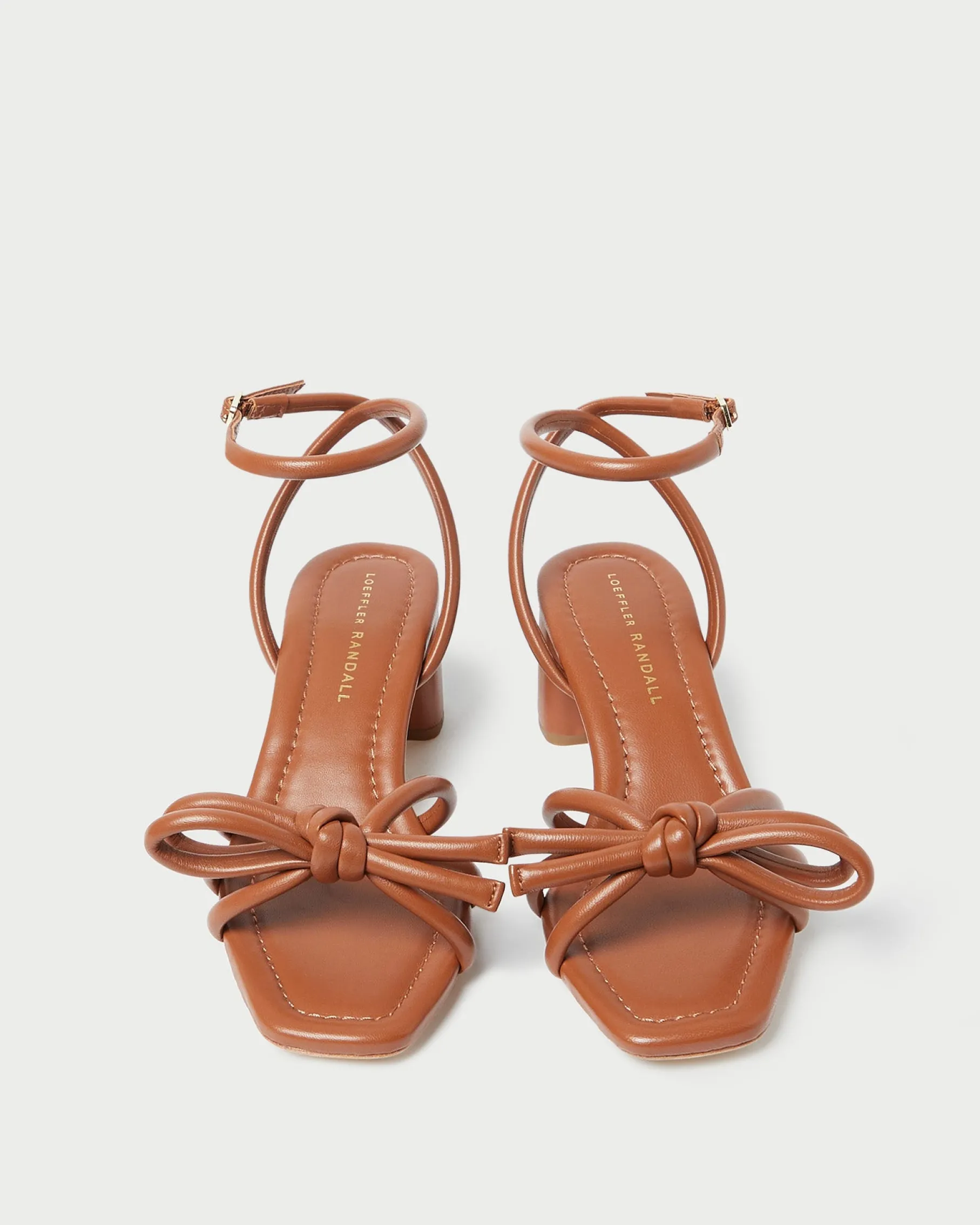 Mikel Cappuccino Bow Mid-Heel Sandal