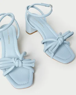 Mikel Cappuccino Bow Mid-Heel Sandal