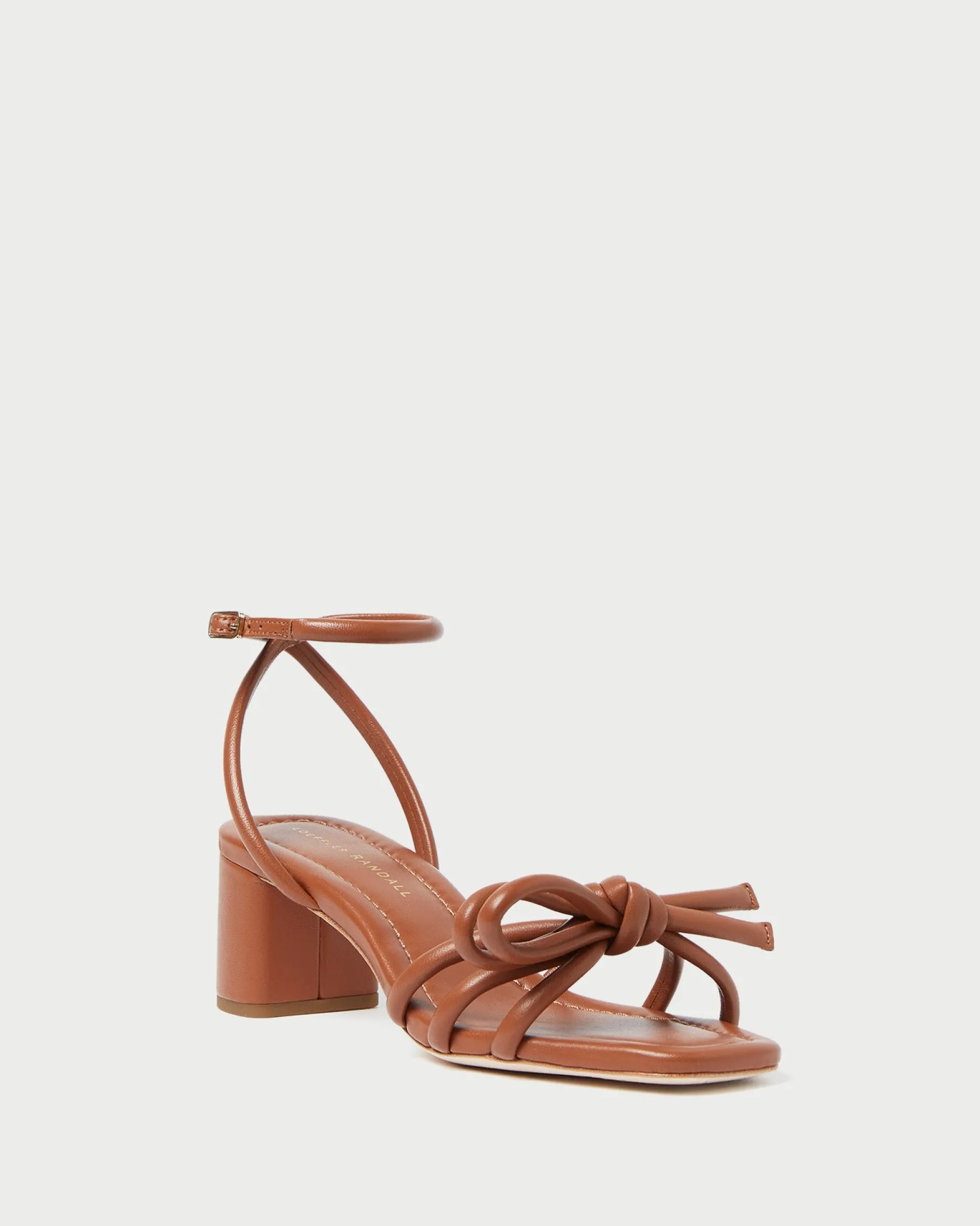 Mikel Champagne Bow Mid-Heel Sandal