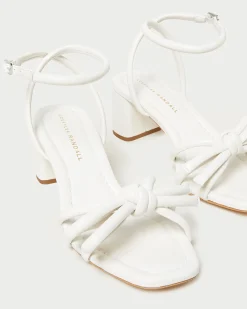 Mikel Champagne Bow Mid-Heel Sandal
