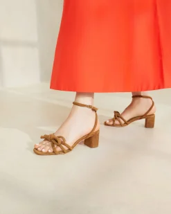 Mikel Dune Bow Mid-Heel Sandal