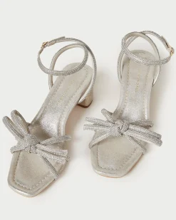 Mikel Dune Bow Mid-Heel Sandal