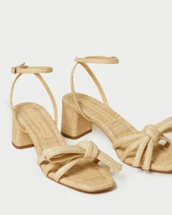Mikel Dune Bow Mid-Heel Sandal