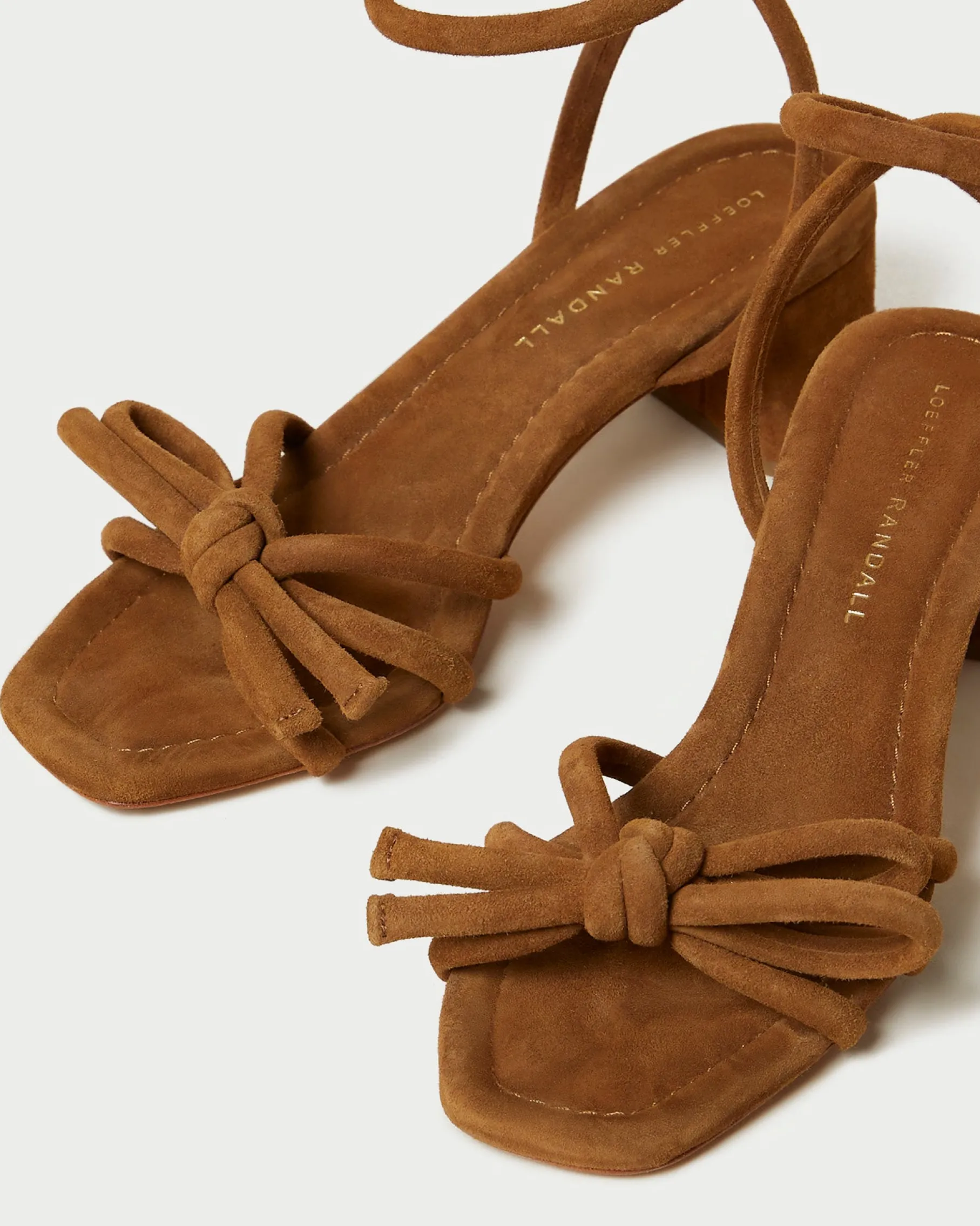 Mikel Natural Bow Mid-Heel Sandal