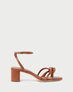 Mikel Natural Bow Mid-Heel Sandal