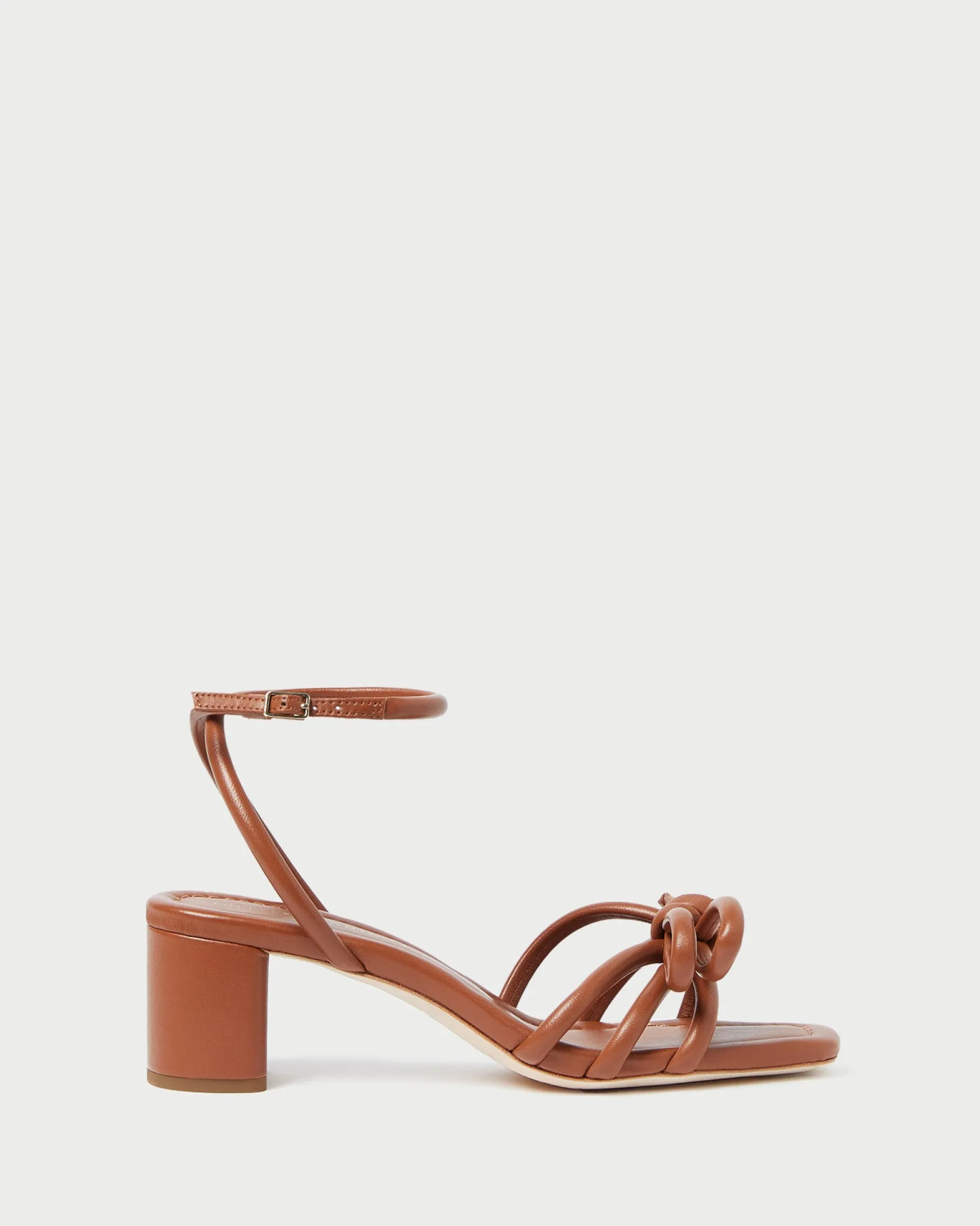 Mikel Timber Bow Mid-Heel Sandal