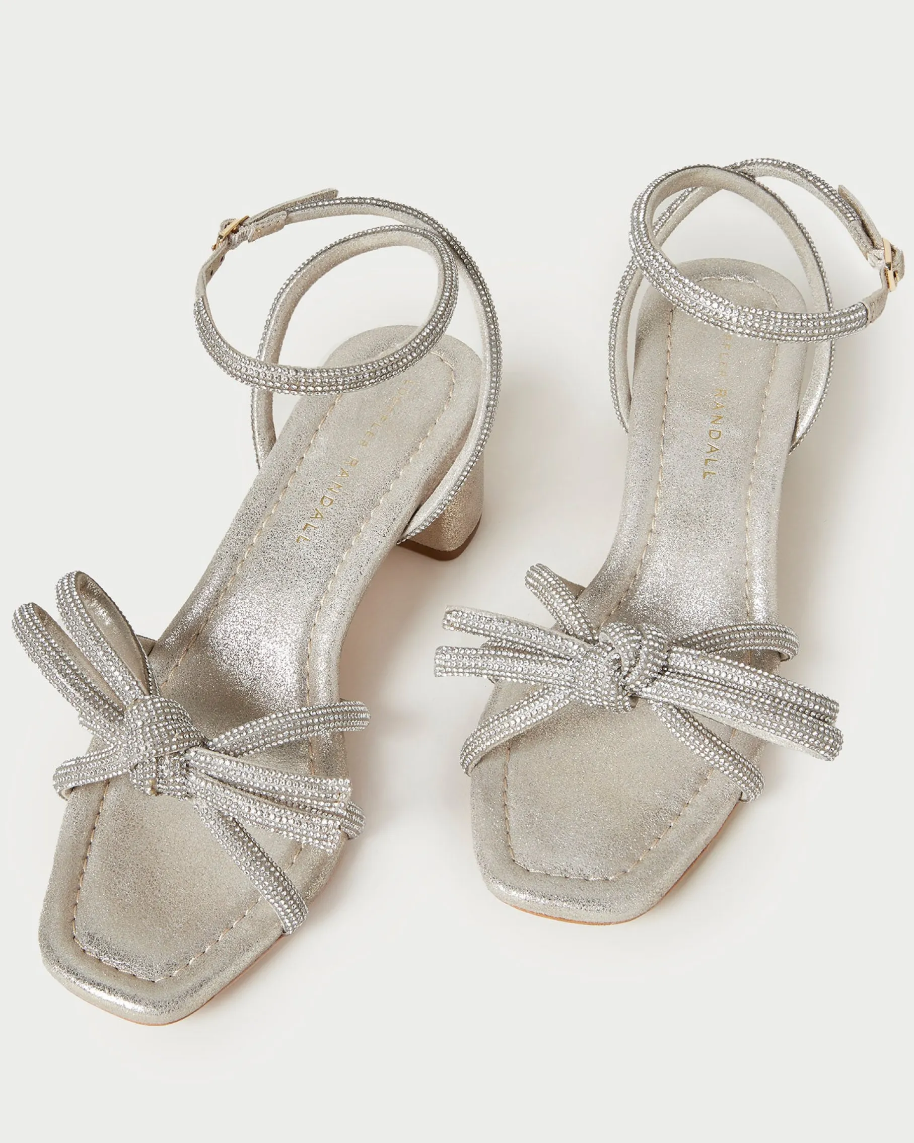 Mikel Timber Bow Mid-Heel Sandal