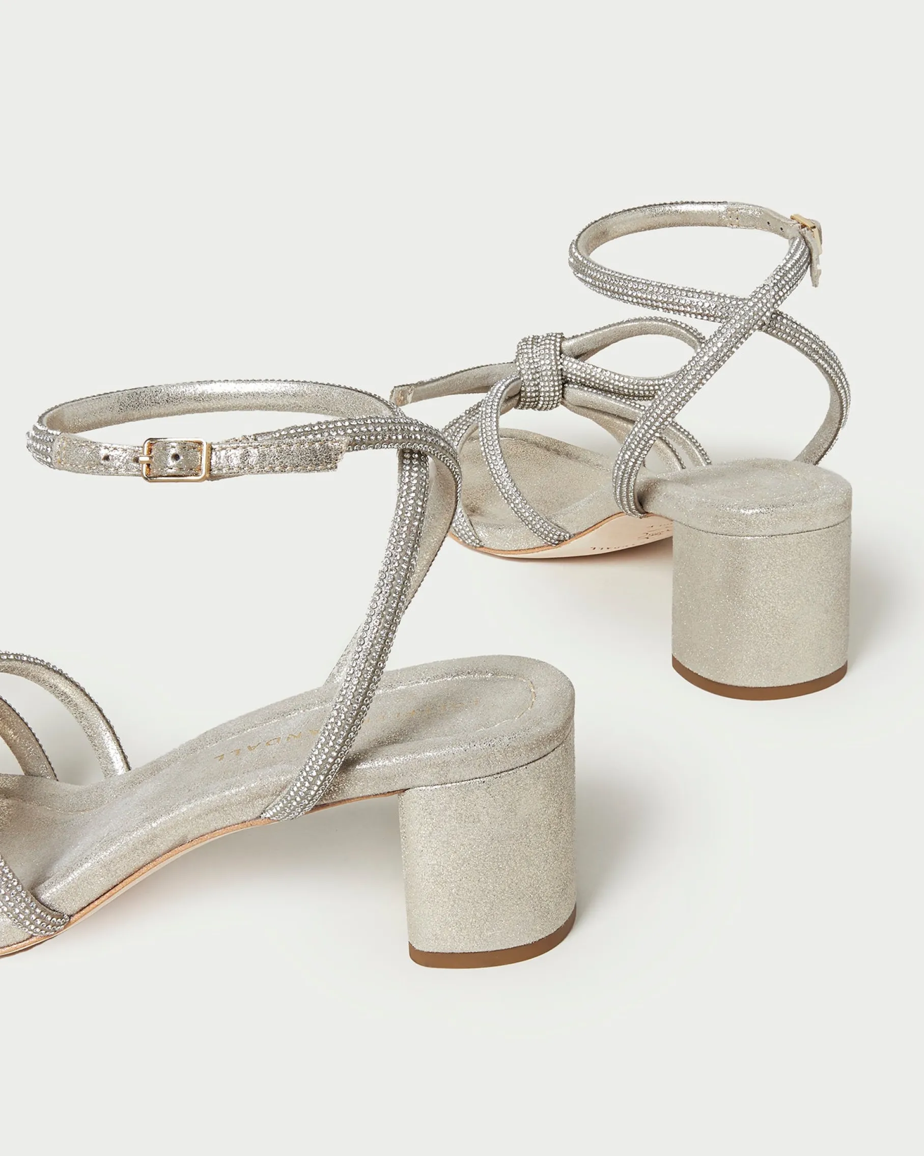 Mikel Timber Bow Mid-Heel Sandal