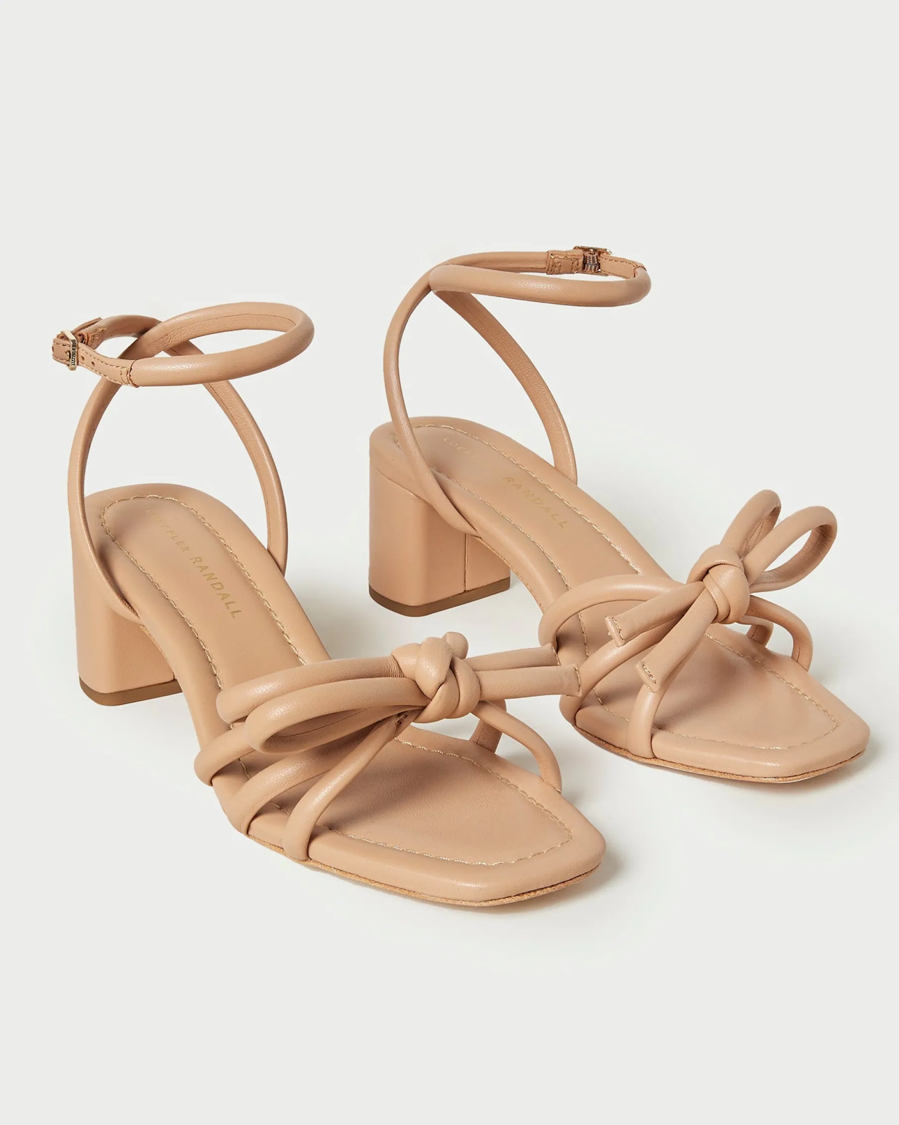 Mikel Timber Bow Mid-Heel Sandal