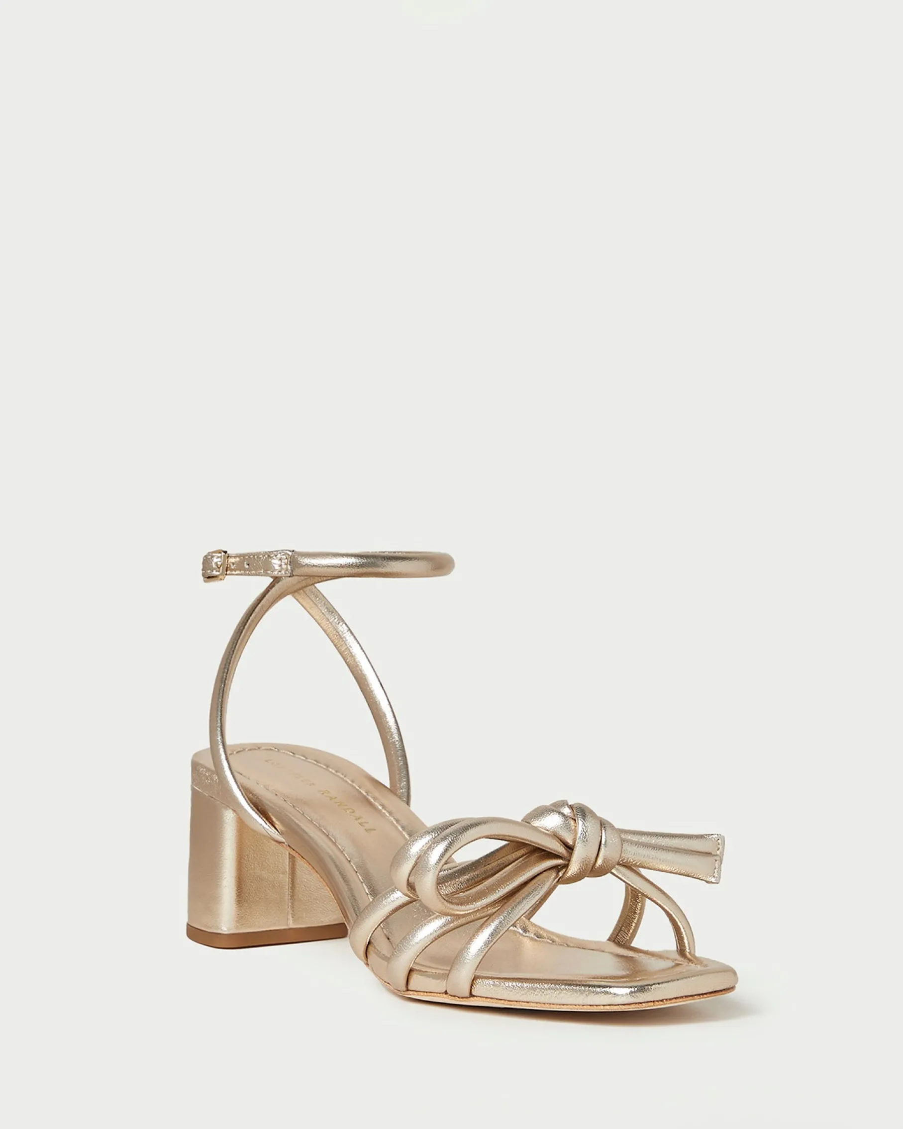 Mikel Timber Bow Mid-Heel Sandal
