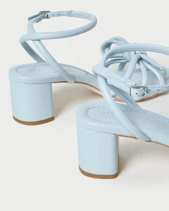 Mikel Timber Bow Mid-Heel Sandal