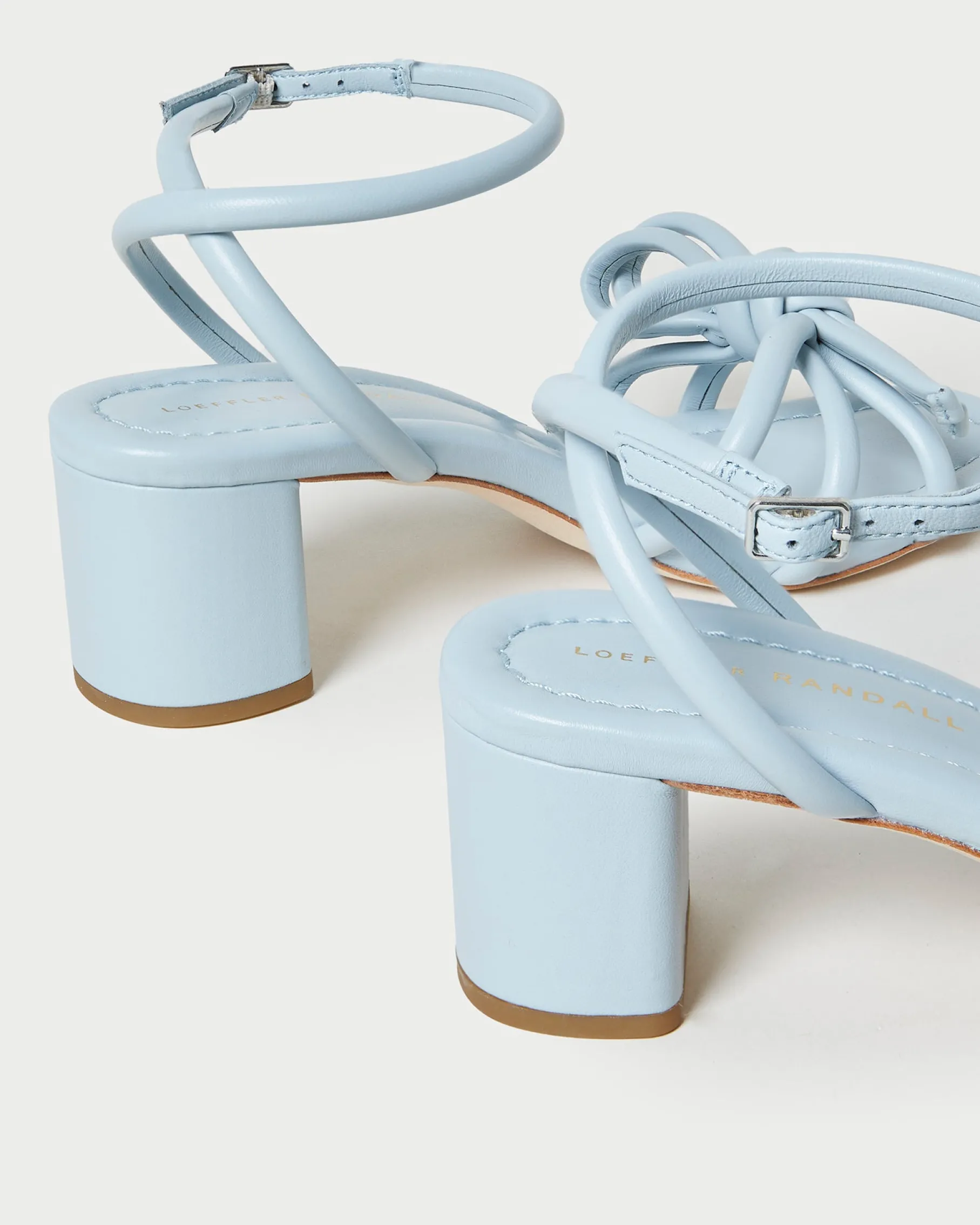 Mikel Timber Bow Mid-Heel Sandal