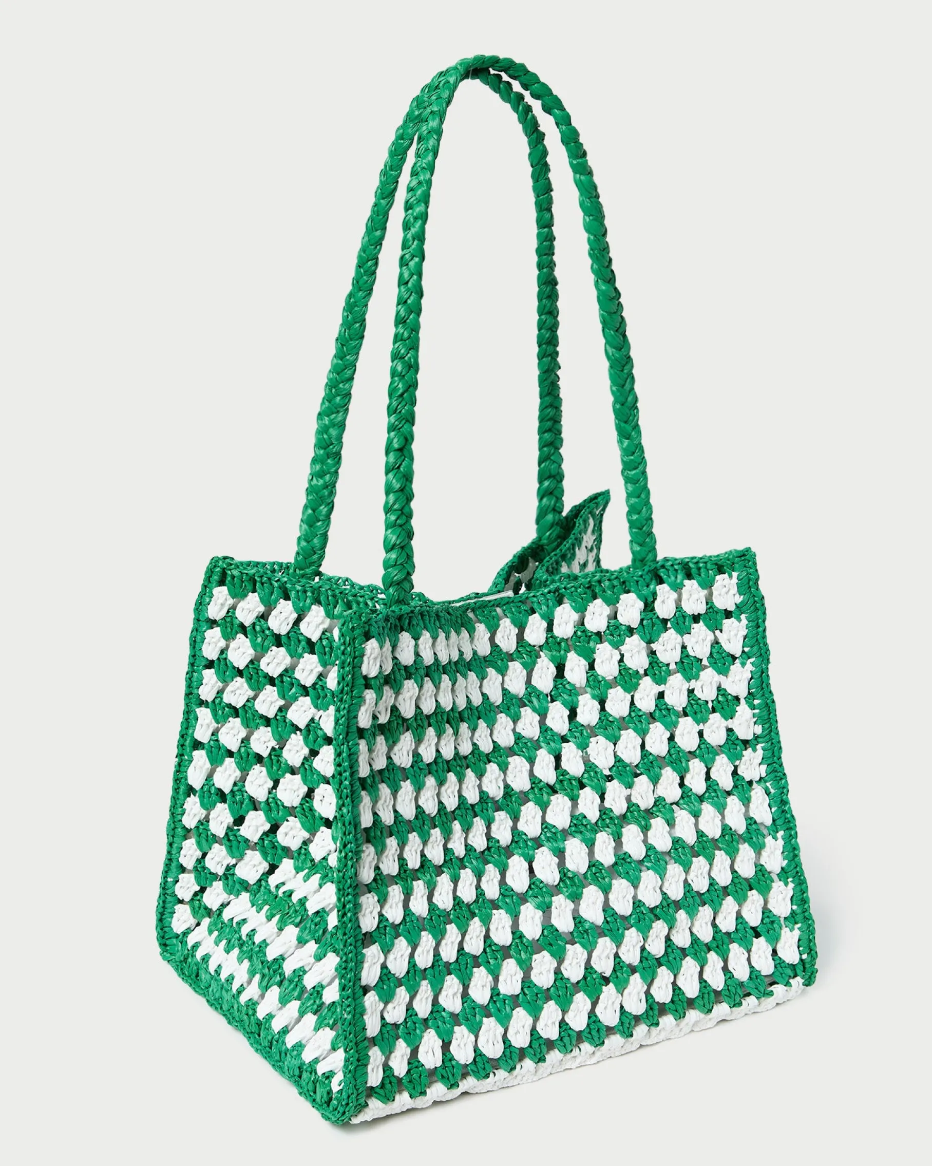 Missy Blue/Cream Crochet Tote