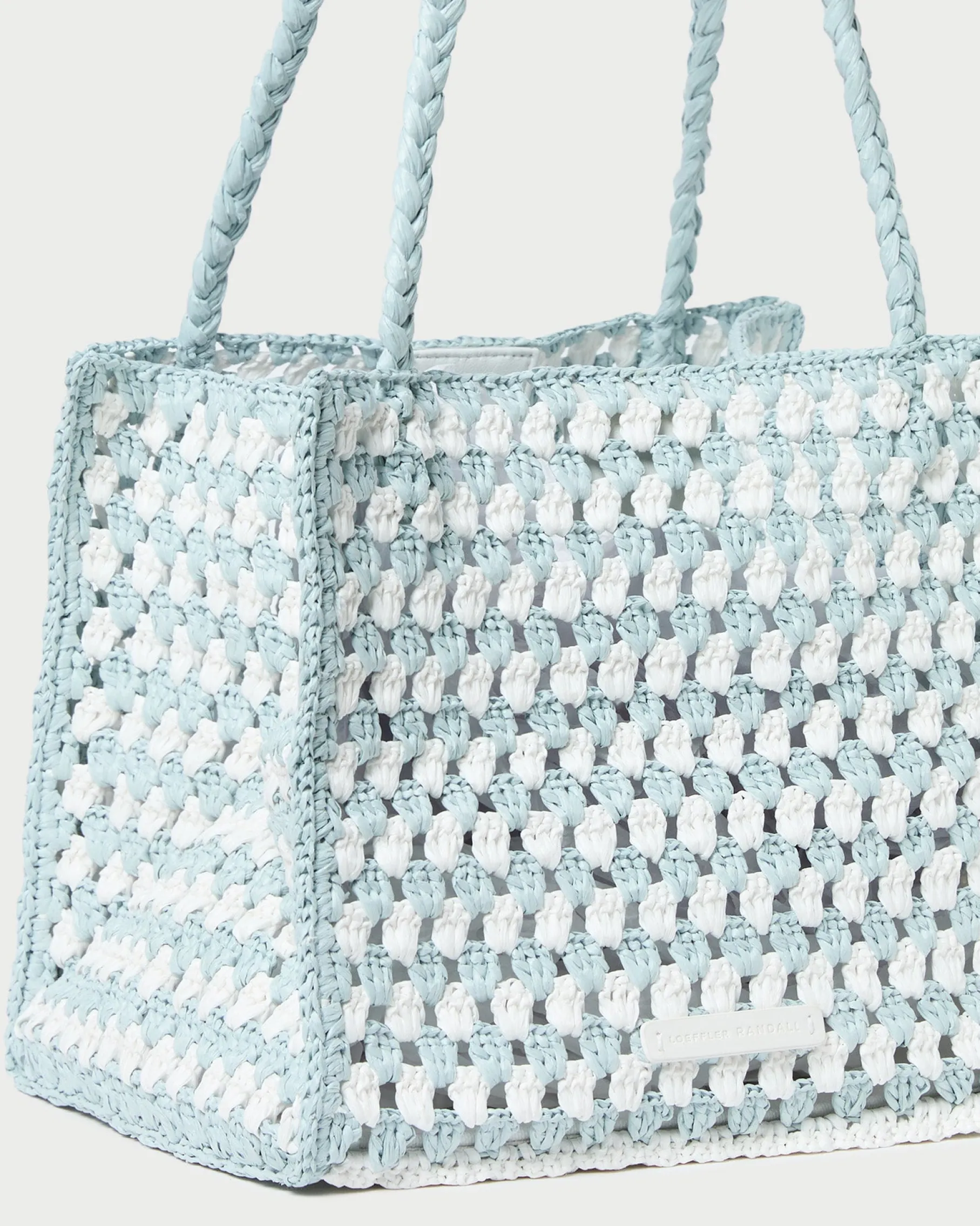 Missy Green/Cream Crochet Tote