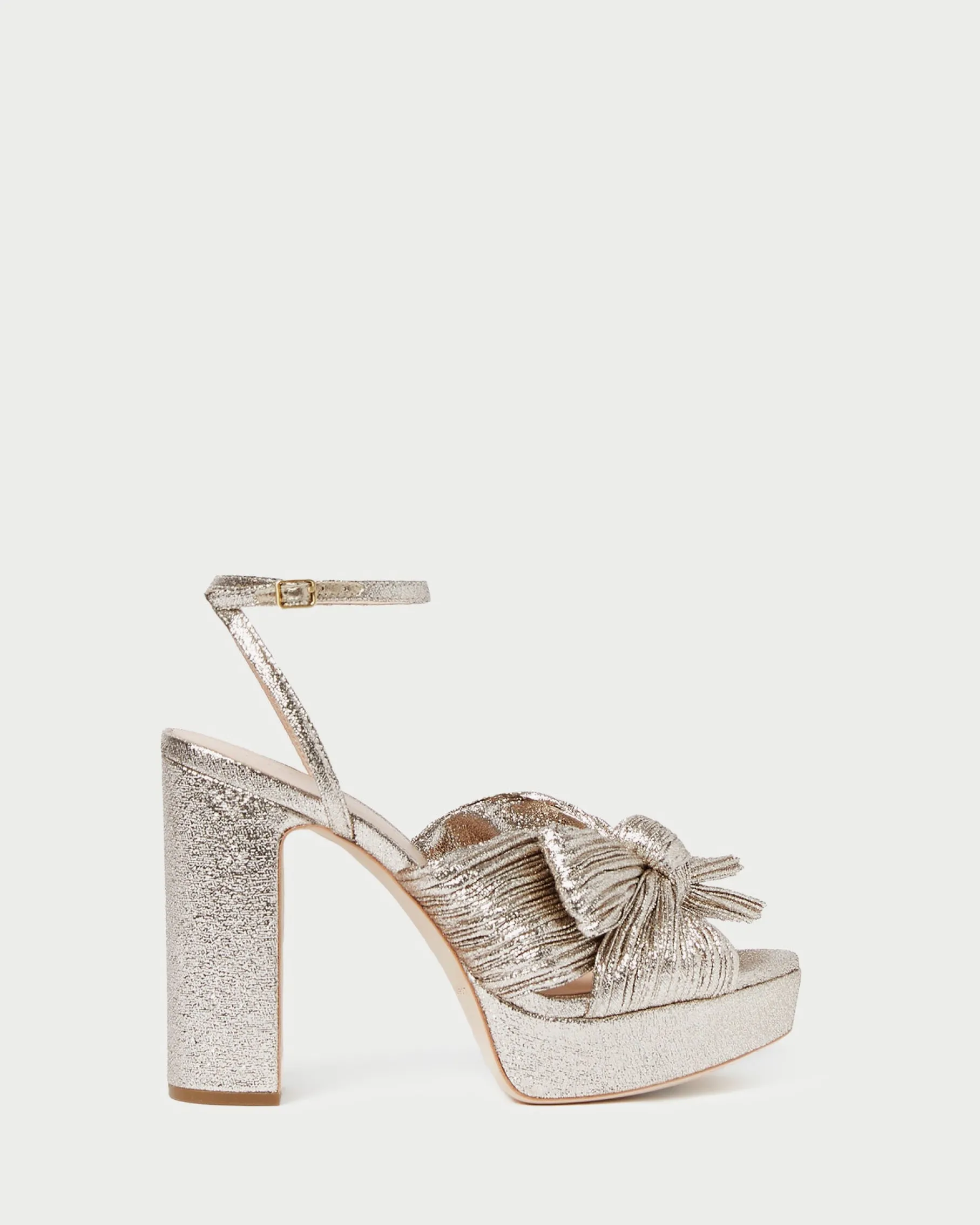Natalia Black Platform Bow Heel