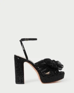Natalia Blue Floral Bow Heel