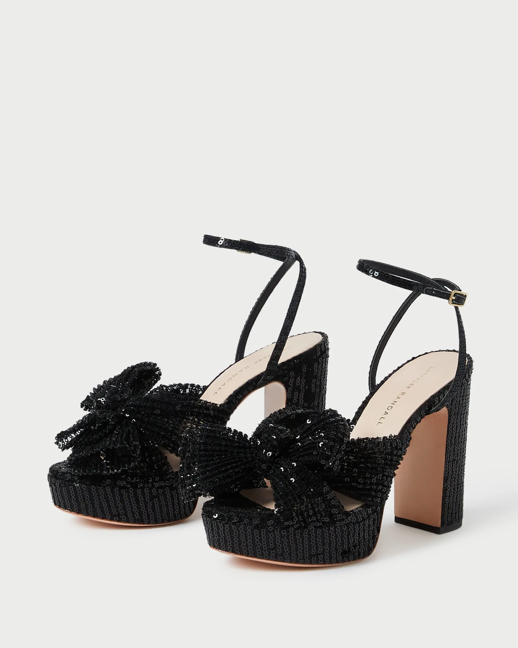 Natalia Blue Floral Bow Heel