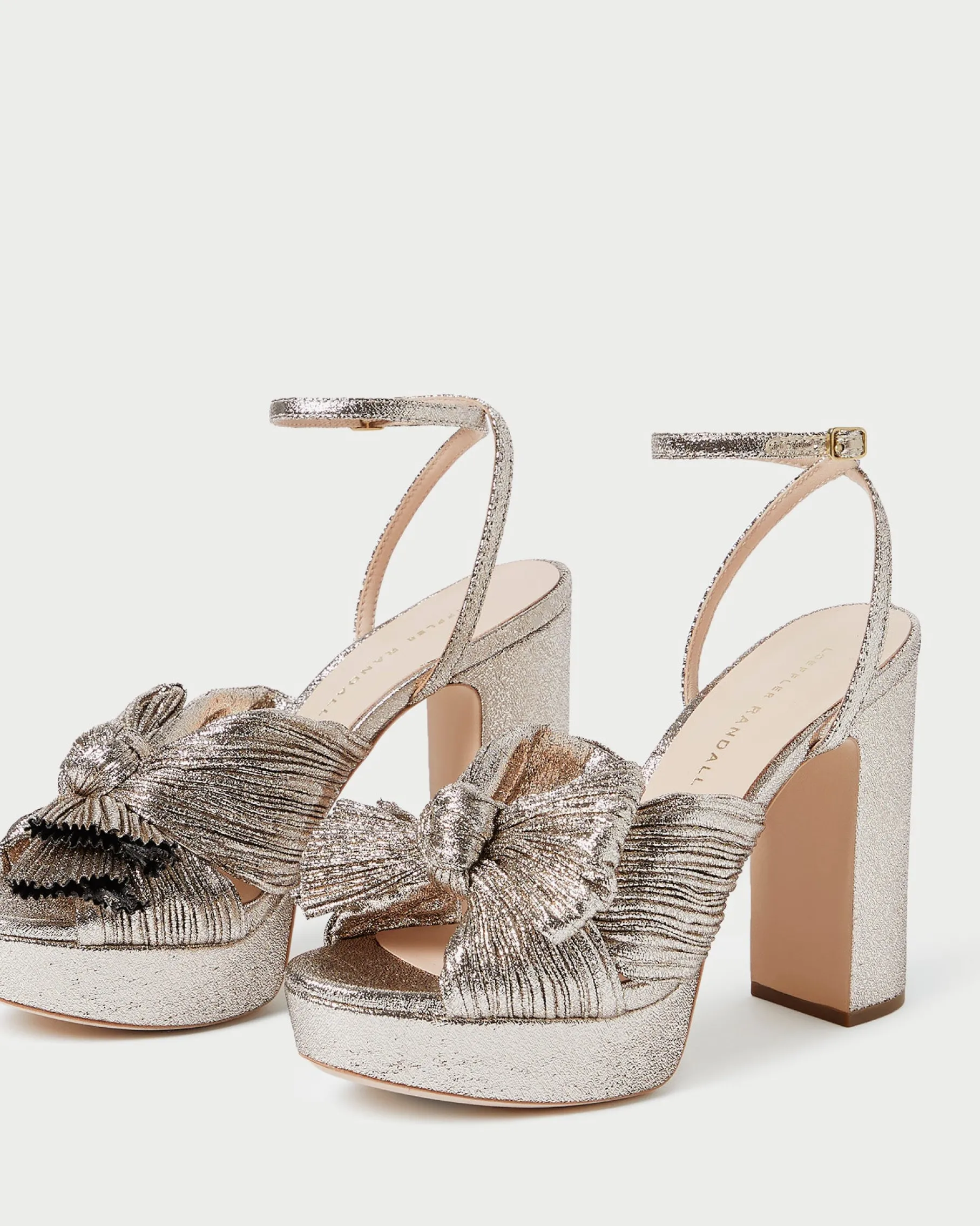 Natalia Blue Floral Bow Heel