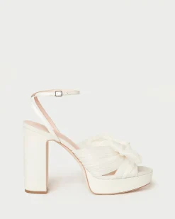 Natalia Blue Floral Bow Heel