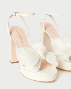 Natalia Blue Floral Bow Heel