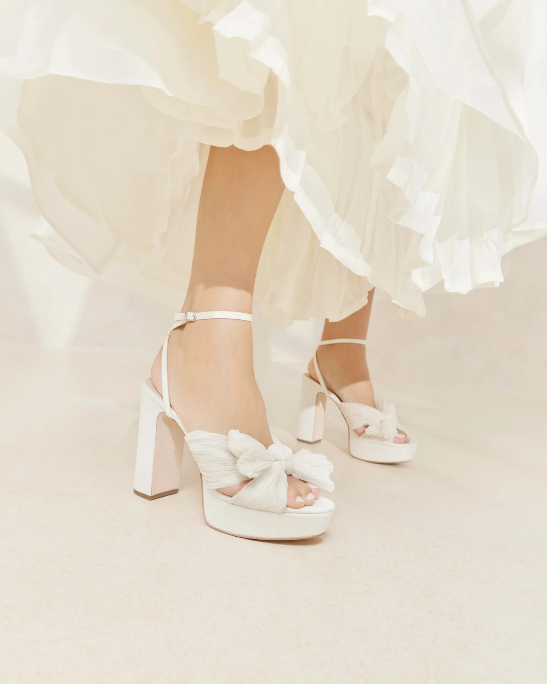 Natalia Blue Floral Bow Heel