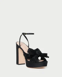 Natalia Blue Floral Bow Heel