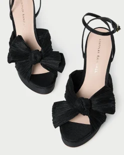 Natalia Blue Floral Bow Heel