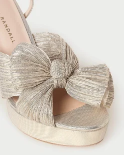 Natalia Champagne Platform Bow Heel