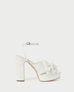 Natalia Champagne Platform Bow Heel
