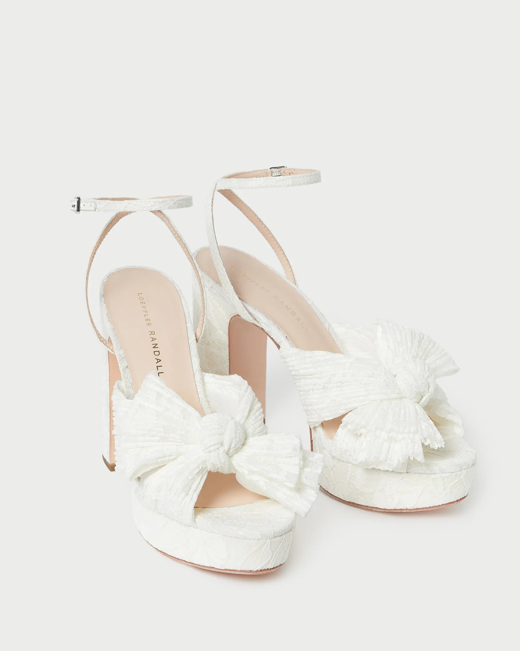 Natalia Champagne Platform Bow Heel