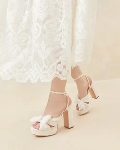 Natalia Pearl Platform Bow Heel