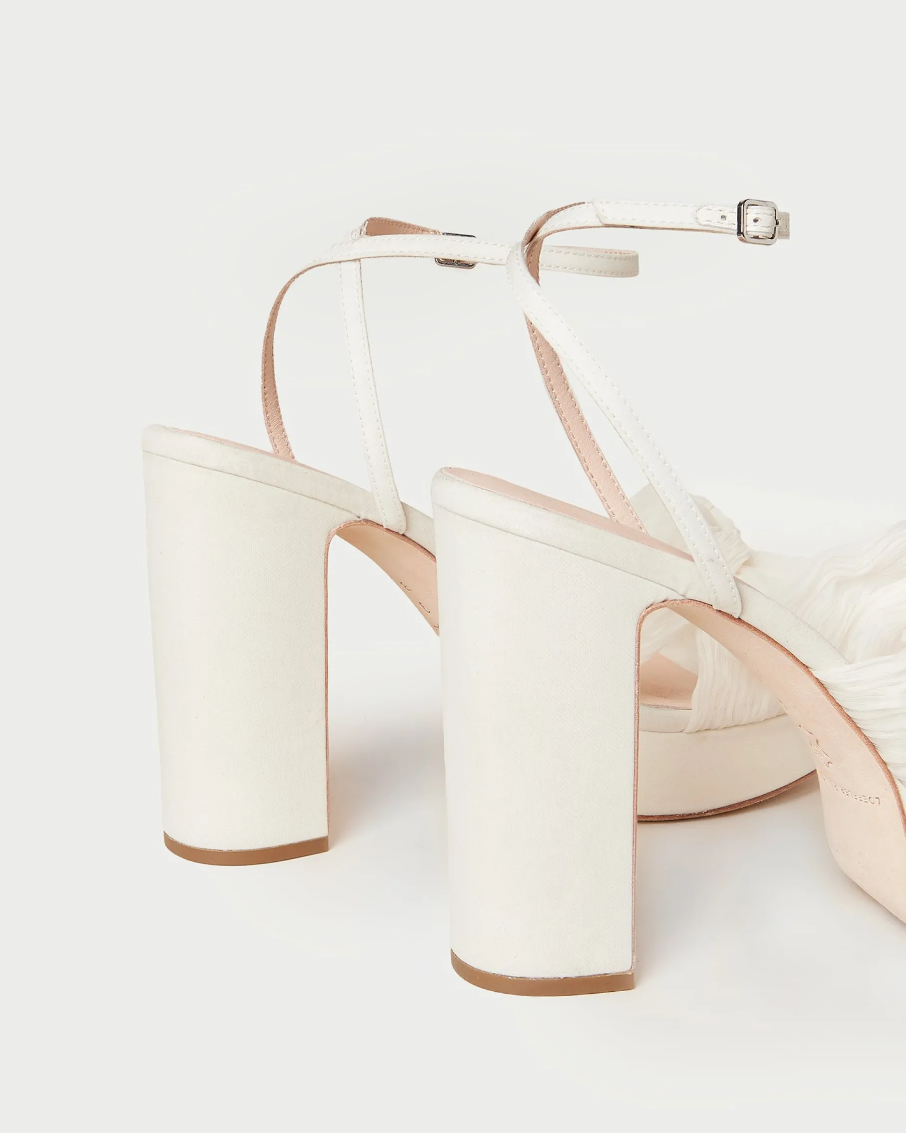 Natalia Platinum Platform Bow Heel