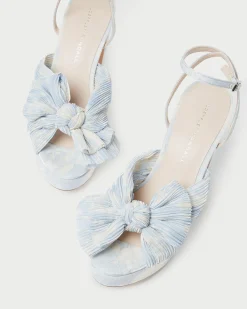 Natalia White Lace Bow Heel