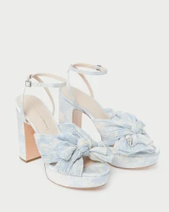 Natalia White Lace Bow Heel