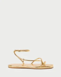 Noor Black Leather Flat Sandal